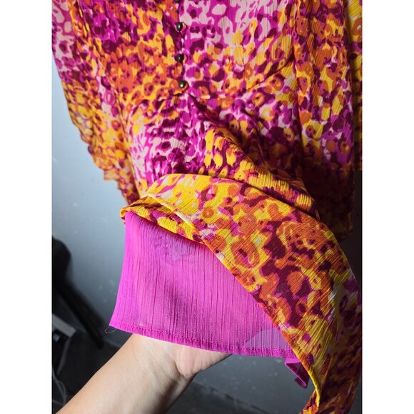 Platinum Design Collection Womens Asymmetrical Cold Shoulder Blouse Size 12 - Picture 8 of 10